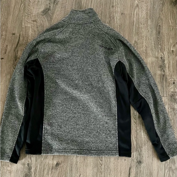 Spyder Men’s Gray Heather Quarter Zip Pullover Fleece Medium – EUC Med M - Picture 2 of 5